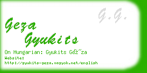 geza gyukits business card